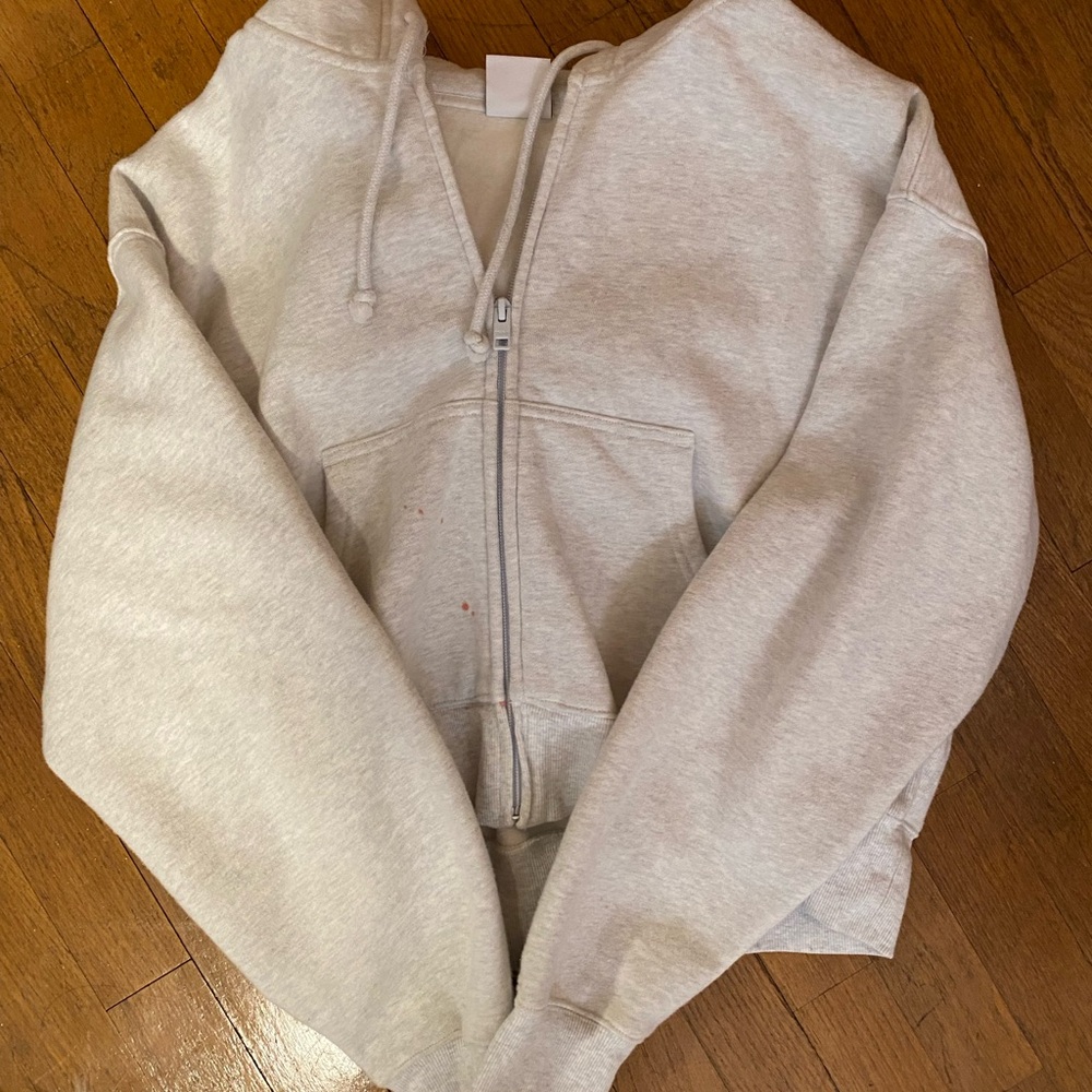Gray Zip-Up Hoodie